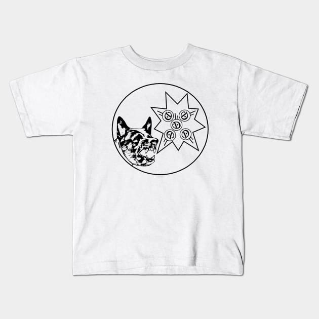 Dog Bark Logo Kids T-Shirt by Dilano Brand